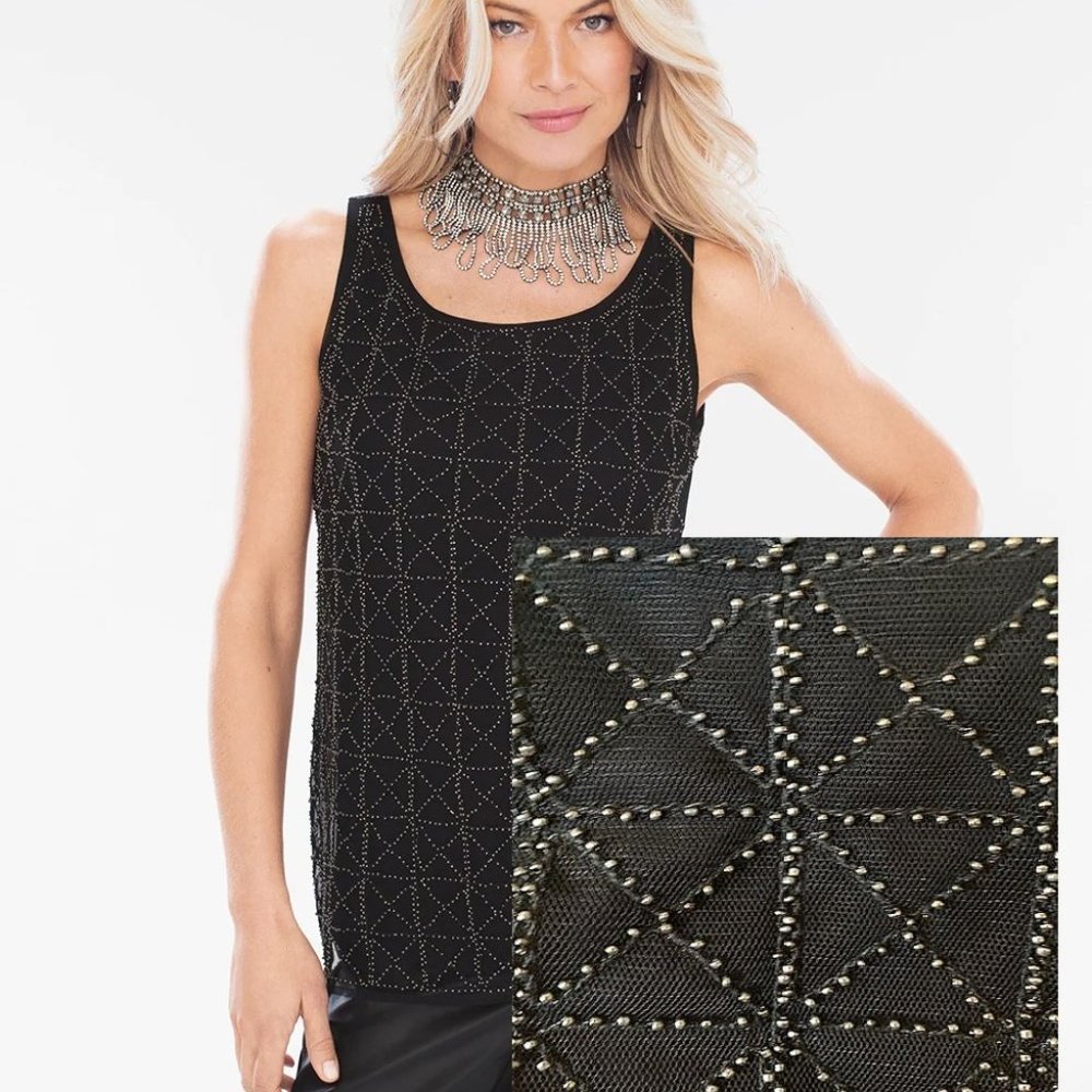Chico's Embellished Geo Tank